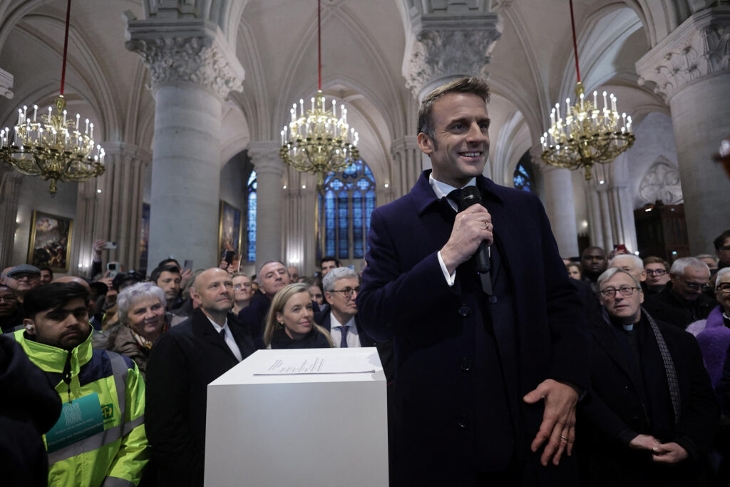 Macron at Notre Dame